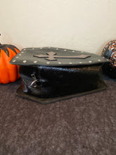 Load image into Gallery viewer, Coffin Crossbody Bag with Silver Cross and Studs