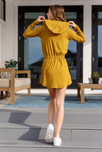 Load image into Gallery viewer, Getting Out Long Sleeve Hoodie Romper Gold Spice by Rae Mode