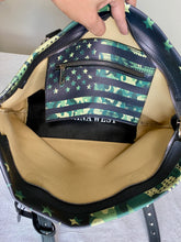 Load image into Gallery viewer, Green Camo USA Flag Tote