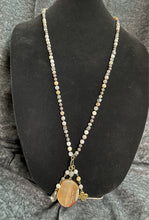 Load image into Gallery viewer, Cross Necklace with Natural Stone Agate