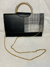 Load image into Gallery viewer, Black Clutch with Handle - Vegan Leather