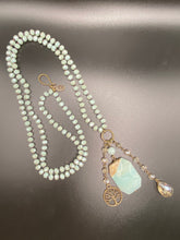 Load image into Gallery viewer, Bead and Natural Stone Necklace -Adjustable