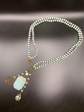 Load image into Gallery viewer, Bead and Natural Stone Necklace -Adjustable