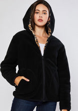 Load image into Gallery viewer, Leopard/Black Reversible Sherpa/Fleece Jacket - Women's