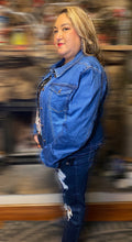 Load image into Gallery viewer, Alicia Denim Jacket with Stretch Fabric -Curvy