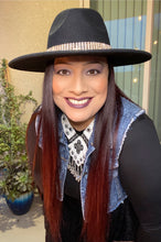 Load image into Gallery viewer, Wide Brim Hat with Rhinestones