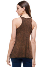 Load image into Gallery viewer, Sleeveless Top with Fringe and Stone - Women's