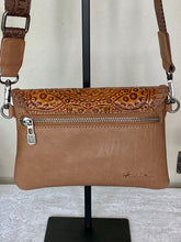 Load image into Gallery viewer, Crossbody / Clutch Purse with Genuine Tooled Leather