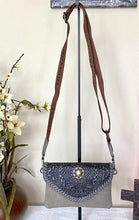 Load image into Gallery viewer, Crossbody / Clutch Purse with Genuine Tooled Leather
