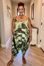 Load image into Gallery viewer, Dark Green and Lime Boho Harem Jumper