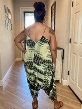 Load image into Gallery viewer, Dark Green and Lime Boho Harem Jumper