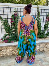 Load image into Gallery viewer, Floral Pattern and Peacock Feather Jumpsuit