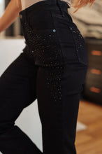 Load image into Gallery viewer, Judy Blue Reese Rhinestone Slim Fit Jeans in Black