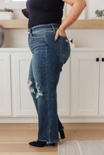 Load image into Gallery viewer, Rose High Rise 90's Straight Jeans by Judy Blue in Dark Wash