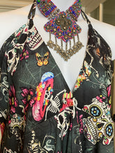 Load image into Gallery viewer, Sugar Skull Halter Dress
