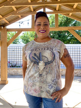 Load image into Gallery viewer, Western Bull Skull Top by Vocal
