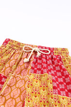 Load image into Gallery viewer, Bohemian Patchwork Drawstring Wide Leg Pants