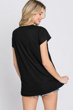 Load image into Gallery viewer, Heimish Full Size Front Button V-Neck Short Sleeve T-Shirt