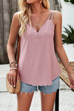 Load image into Gallery viewer, Eyelet V-Neck Double Strap Cami