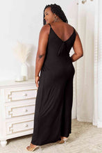 Load image into Gallery viewer, Double Take Soft Rayon Spaghetti Strap Tied Wide Leg Jumpsuit