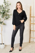 Load image into Gallery viewer, Zenana Buttoned Long Sleeve Blouse