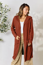 Load image into Gallery viewer, Basic Bae Ribbed Open Front Long Sleeve Cardigan