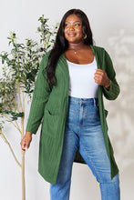Load image into Gallery viewer, Basic Bae Ribbed Open Front Long Sleeve Cardigan