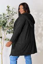 Load image into Gallery viewer, Basic Bae Ribbed Open Front Long Sleeve Cardigan