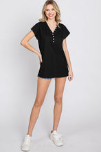 Load image into Gallery viewer, Heimish Full Size Front Button V-Neck Short Sleeve T-Shirt