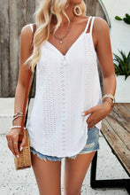 Load image into Gallery viewer, Eyelet V-Neck Double Strap Cami