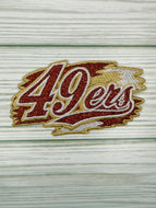 49ers Glitter Material Iron on Patch