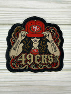 49ers Girl Faithful to the Bay Iron on Patch