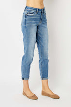 Load image into Gallery viewer, Judy Blue Cuffed Hem Mid Rise Slim Jeans
