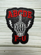 ABCDE FU Iron On patch