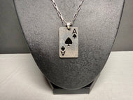 Ace of Spade Card Pendant with Extender