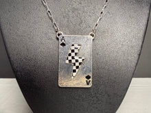 Load image into Gallery viewer, Ace of Spade Card with Black and White Checker Lightning Bolt
