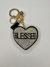 Load image into Gallery viewer, Rhinestone Puffy Keychains - Hearts and Smiles
