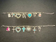 Cross or Heart Charm Bracelet