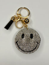 Load image into Gallery viewer, Rhinestone Puffy Keychains - Hearts and Smiles
