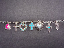 Load image into Gallery viewer, Cross or Heart Charm Bracelet

