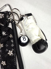 Load image into Gallery viewer, Eight Ball and Boxing Glove Bag Charm Keychain
