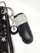 Load image into Gallery viewer, Eight Ball and Boxing Glove Bag Charm Keychain
