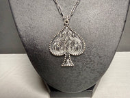 Spade Filigree Necklace with Extender