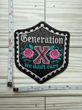 Load image into Gallery viewer, Generation X We Don't Care - Iron on Patch
