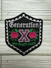 Load image into Gallery viewer, Generation X We Don't Care - Iron on Patch
