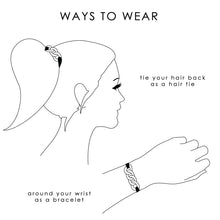 Load image into Gallery viewer, 5 Piece Hair Tie/Bracelet Set - Gold
