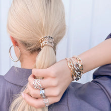 Load image into Gallery viewer, 5 Piece Hair Tie/Bracelet Set - Gold
