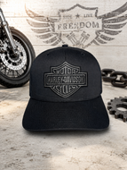 Harley Davidson Black 6 Panel Cap