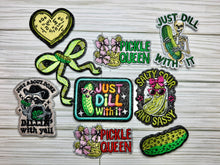 Load image into Gallery viewer, Assorted Dill Pickle Iron on Patches

