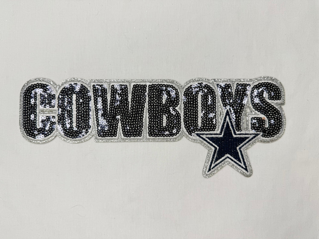 Sequin Football Teams Iron on Patches